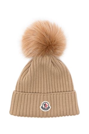 brown virgin wool cap MONCLER KIDS | J29543B00014M1131231